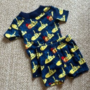 Hanna Andersson | Short John Pajama Set | size 90 (3T)